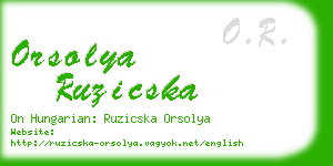 orsolya ruzicska business card